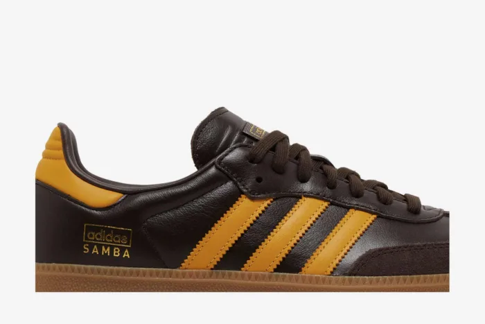 Adidas Samba OG 'Dark Brown Yellow' IG6174 - Image 2