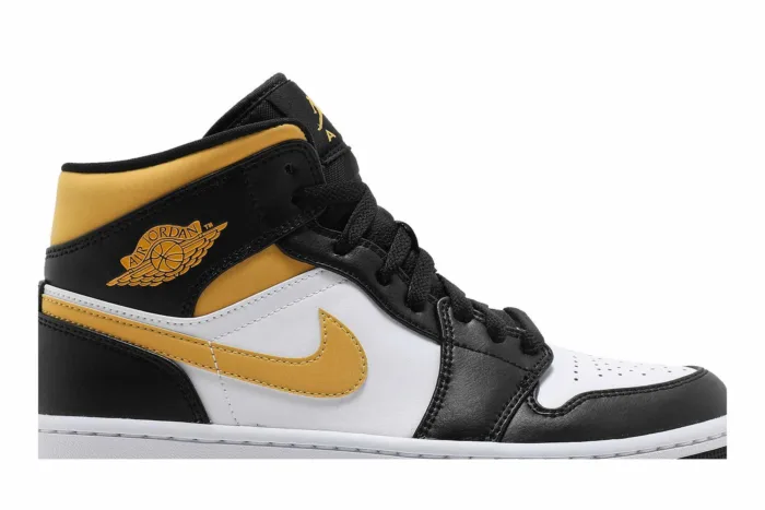 Air Jordan 1 Mid 'Black University Gold' 554724-177 - Image 2