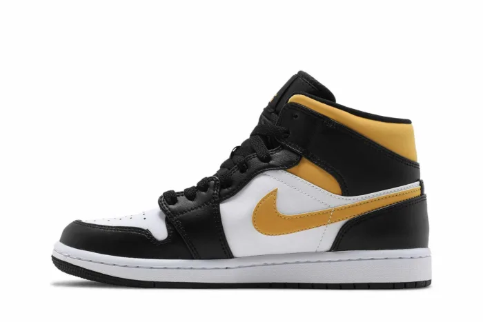 Air Jordan 1 Mid 'Black University Gold' 554724-177 - Image 3