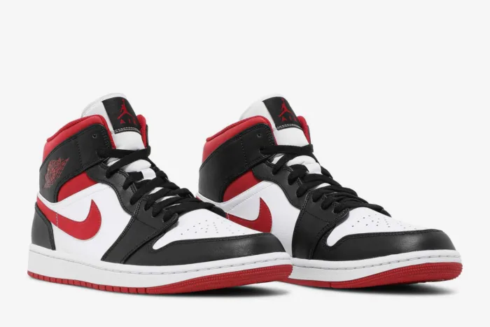 Air Jordan 1 Mid 'Black White Gym Red' 554724-122 - Image 8