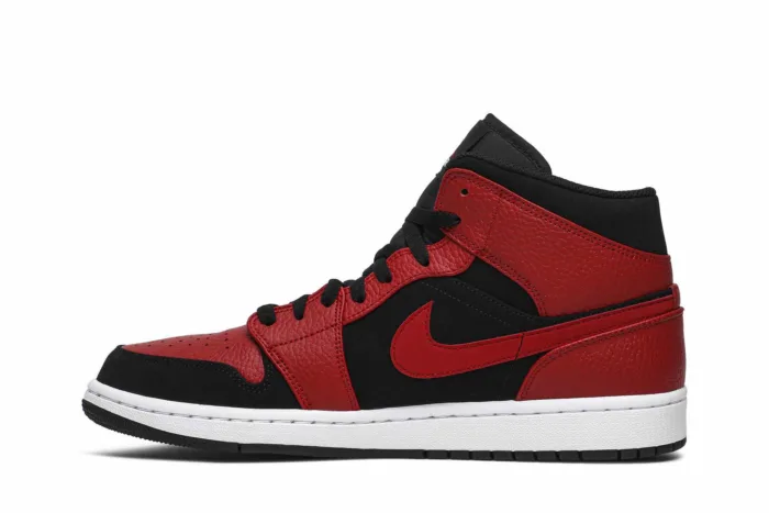 Air Jordan 1 Mid 'Bred' 554724-054 - Image 3