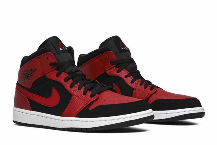 Air Jordan 1 Mid 'Bred' 554724-054 - Image 8