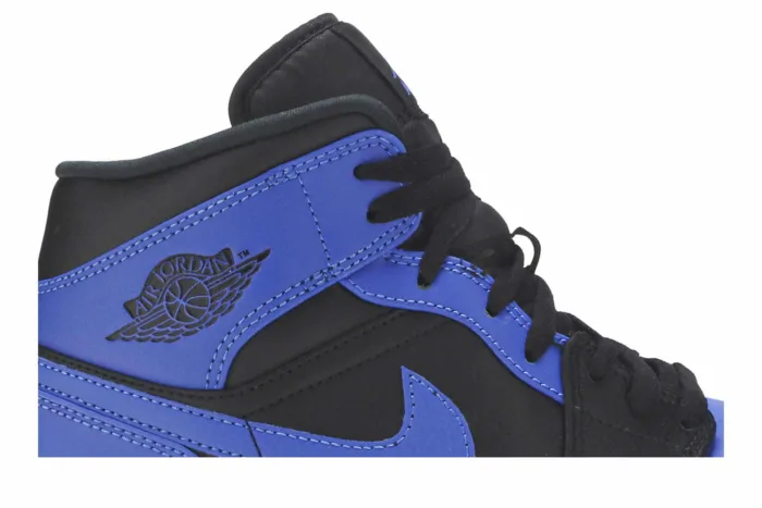 Air Jordan 1 Mid 'Hyper Royal Black' 554724-077 - Image 2