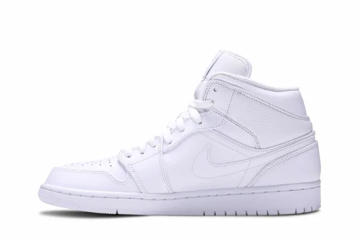 Air Jordan 1 Mid 'Triple White 2018' 554724-109 - Image 3