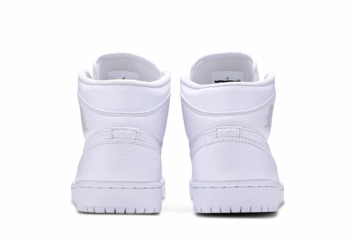 Air Jordan 1 Mid 'Triple White 2018' 554724-109 - Image 6