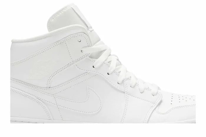 Air Jordan 1 Mid 'Triple White 2019' 554724-129 - Image 2