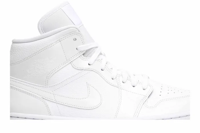 Air Jordan 1 Mid 'Triple White' BQ6472-100 - Image 2