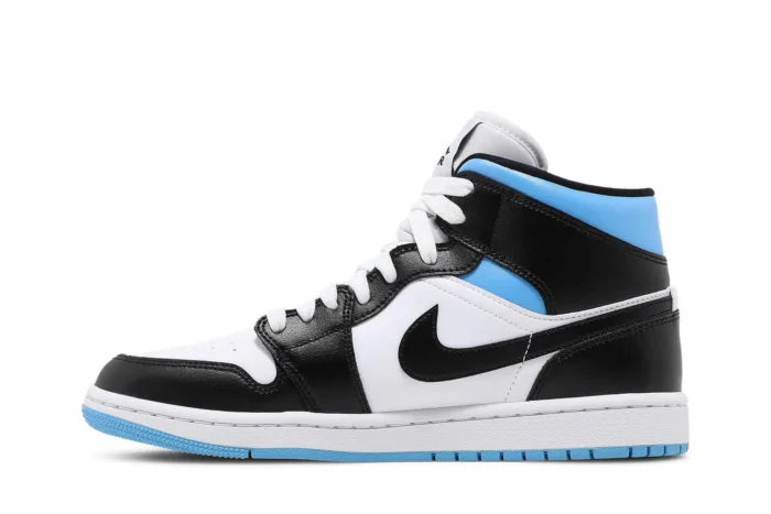 Air Jordan 1 Mid 'University Blue Black White' BQ6472-102 - Image 3