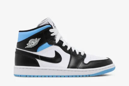 Air Jordan 1 Mid 'University Blue Black White' BQ6472-102
