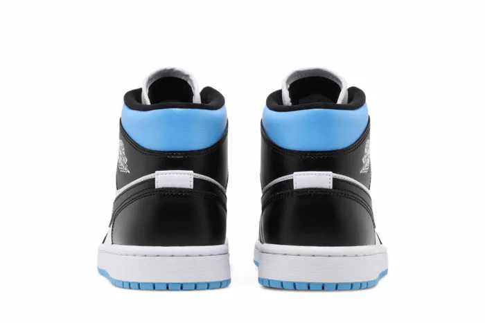 Air Jordan 1 Mid 'University Blue Black White' BQ6472-102 - Image 6