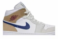 Air Jordan 1 Mid 'White Khaki Blue Void' DO6726-100 - Image 2