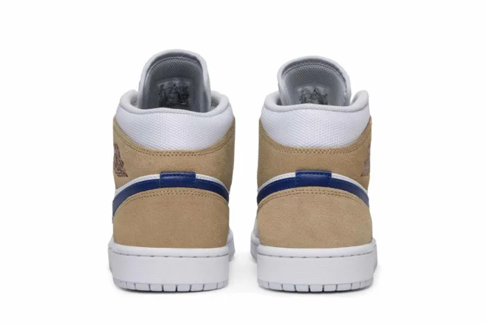 Air Jordan 1 Mid 'White Khaki Blue Void' DO6726-100 - Image 6