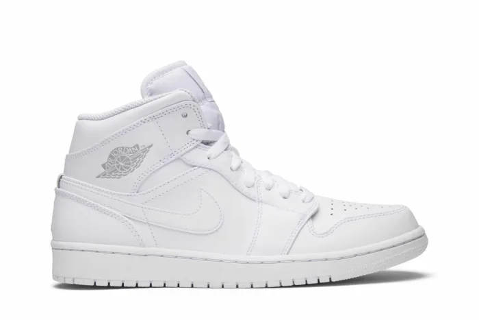 Air Jordan 1 Retro Mid 'White Pure Platinum' 554724-104 - Image 1