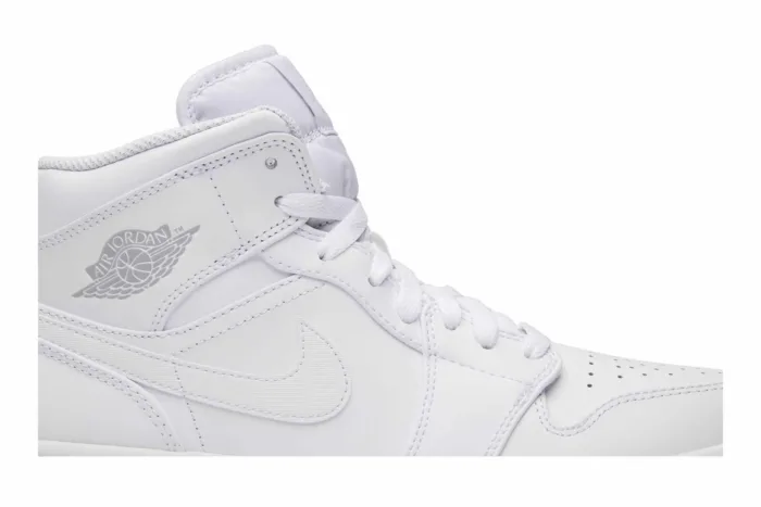 Air Jordan 1 Retro Mid 'White Pure Platinum' 554724-104 - Image 2