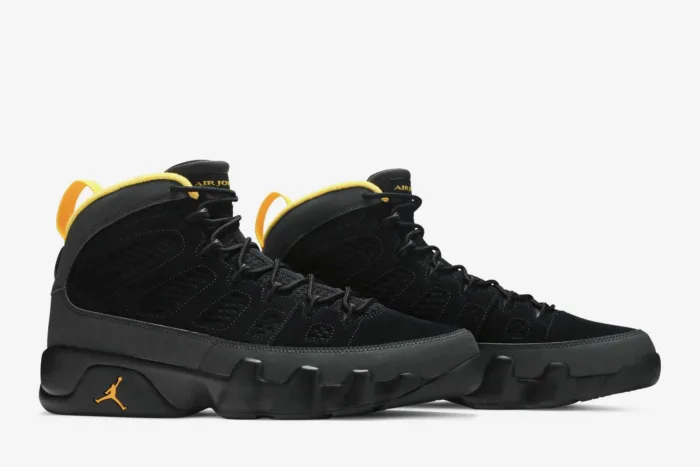 Air Jordan 9 Retro 'Black Dark Charcoal University Gold' CT8019-070 - Image 8