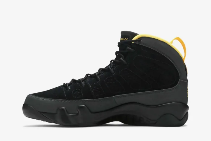 Air Jordan 9 Retro 'Black Dark Charcoal University Gold' CT8019-070 - Image 3