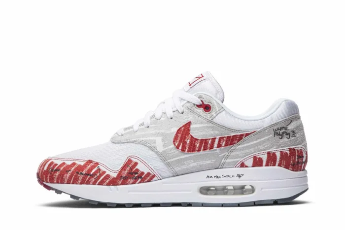 Air Max 1 'Sketch To Shelf - University Red' CJ4286-101 - Image 3