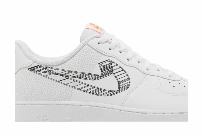 Nike Air Force 1 '07 '3D Swoosh' DR0149-100 - Image 2