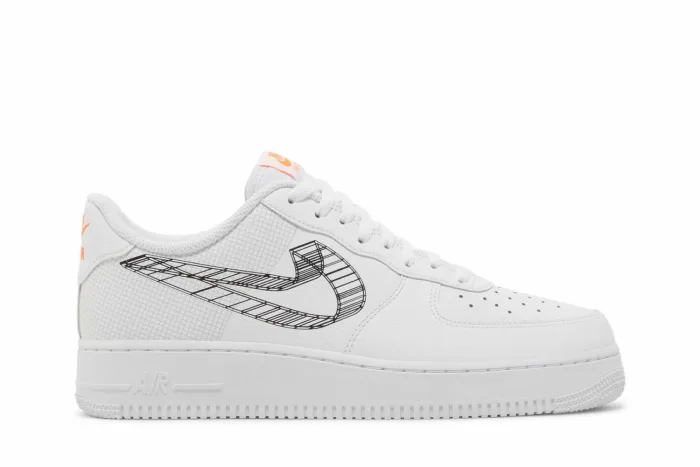 Nike Air Force 1 '07 '3D Swoosh' DR0149-100 - Image 1