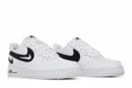 Nike Air Force 1 '07 'Cut Out Swoosh - White Black' DR0143-101 - Image 8