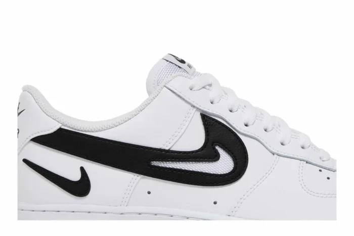 Nike Air Force 1 '07 'Cut Out Swoosh - White Black' DR0143-101 - Image 2