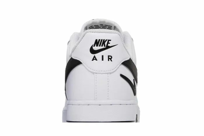 Nike Air Force 1 '07 'Cut Out Swoosh - White Black' DR0143-101 - Image 7