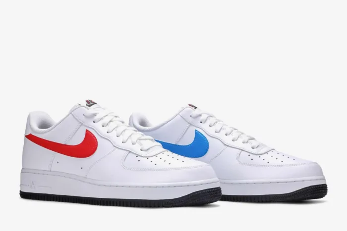 Nike Air Force 1 '07 'Mismatched Swooshes - White' CT2816-100 - Image 8