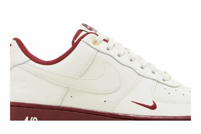 Nike Air Force 1 '07 SE '40th Anniversary - Sail Team Red' DQ7582-100 - Image 2