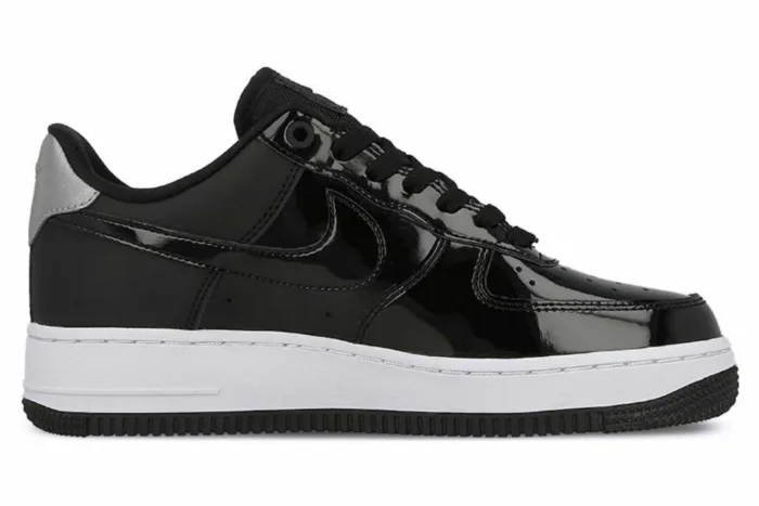 Nike Air Force 1 07 SE Premium 'Black Silver' AH6827-001 - Image 2
