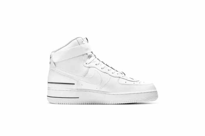 Nike Air Force 1 High LV8 'Triple White' CJ1385-100 - Image 2