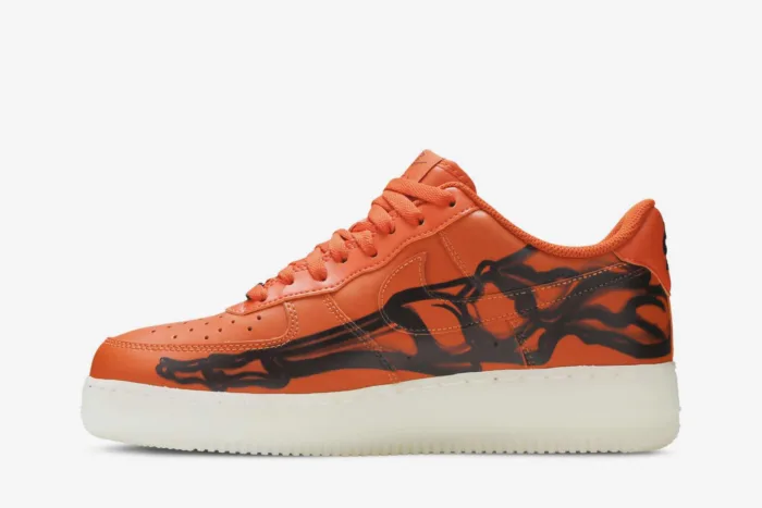 Nike Air Force 1 Low 'Orange Skeleton' CU8067-800 - Image 3