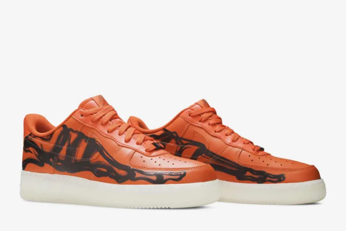 Nike Air Force 1 Low 'Orange Skeleton' CU8067-800 - Image 8