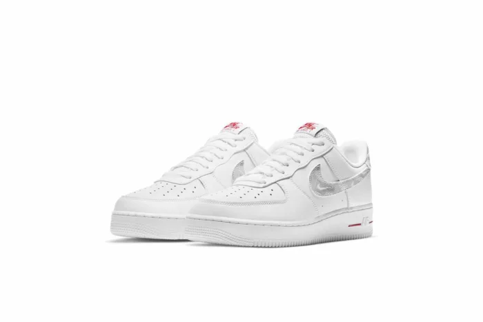 Nike Air Force 1 Low 'Topography Pack - White University Red' DH3941-100 - Image 3