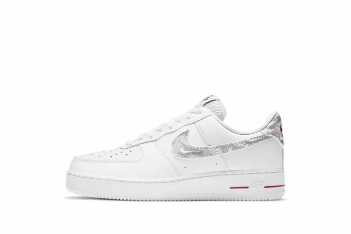 Nike Air Force 1 Low 'Topography Pack - White University Red' DH3941-100 - Image 1