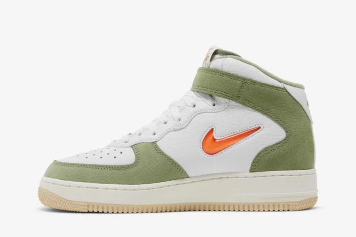 Nike Air Force 1 Mid QS 'Olive Green Total Orange' DQ3505-100 - Image 3