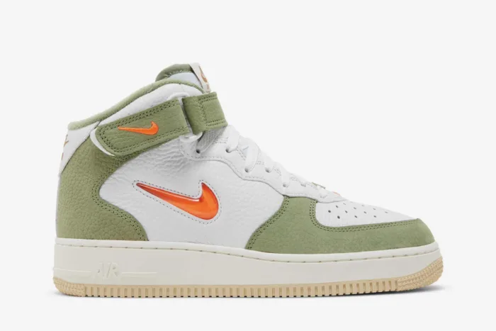 Nike Air Force 1 Mid QS 'Olive Green Total Orange' DQ3505-100 - Image 1