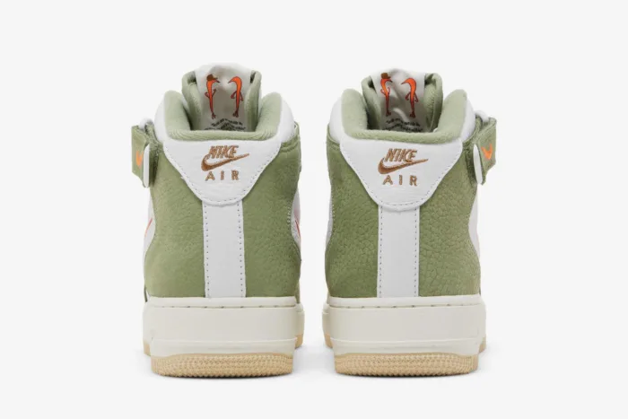 Nike Air Force 1 Mid QS 'Olive Green Total Orange' DQ3505-100 - Image 6