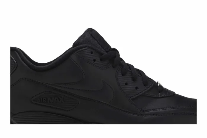 Nike Air Max 90 Leather 'Black' 302519-001 - Image 2