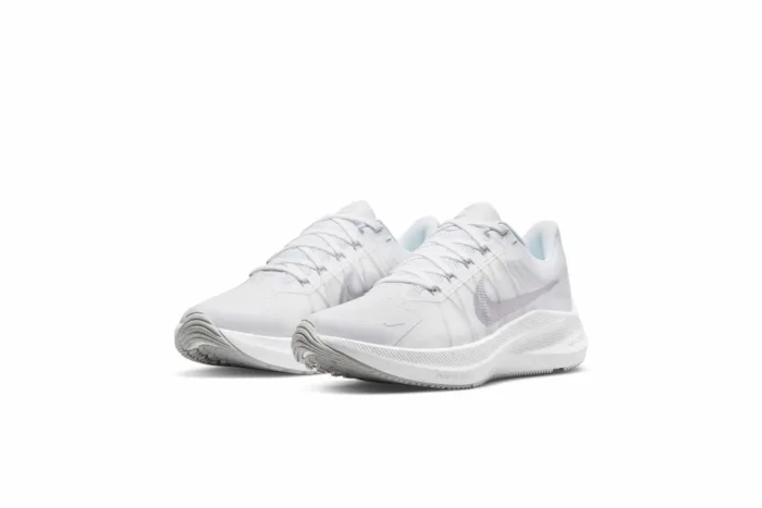 Nike Air Zoom Winflo 8 'White Metallic Silver' CW3421-104 - Image 3