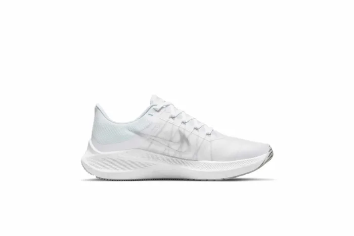 Nike Air Zoom Winflo 8 'White Metallic Silver' CW3421-104 - Image 2