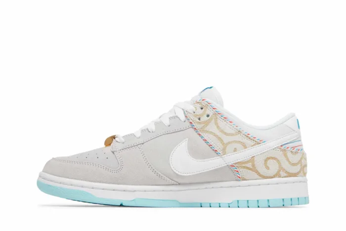 Nike Dunk Low SE 'Barber Shop - Grey' DH7614-500 - Image 3