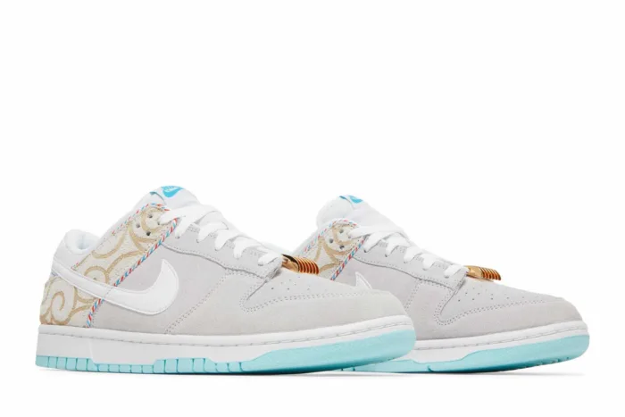 Nike Dunk Low SE 'Barber Shop - Grey' DH7614-500 - Image 8