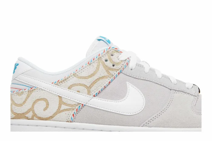 Nike Dunk Low SE 'Barber Shop - Grey' DH7614-500 - Image 2