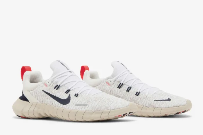 Nike Free Run 5.0 Next Nature 'White Obsidian Crimson' CZ1884-103 - Image 8